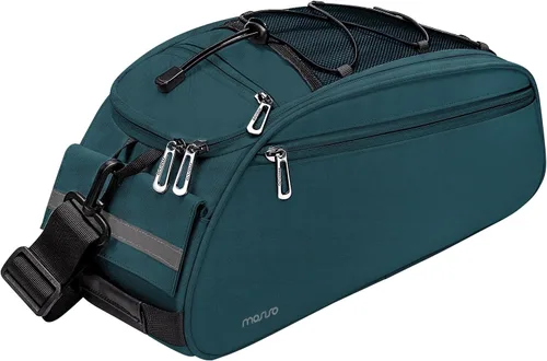 Vista 11 de MOSISO Bolsa de maletero para bicicleta, bolsa impermeable para asiento trasero de bicicleta, bolsa de almacenamiento para el sillín, bolsa
