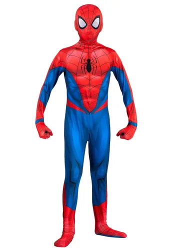 Vista 4 de Disfraz Zentai de Hombre Araña Rojo y Azul para Niños Multicolor