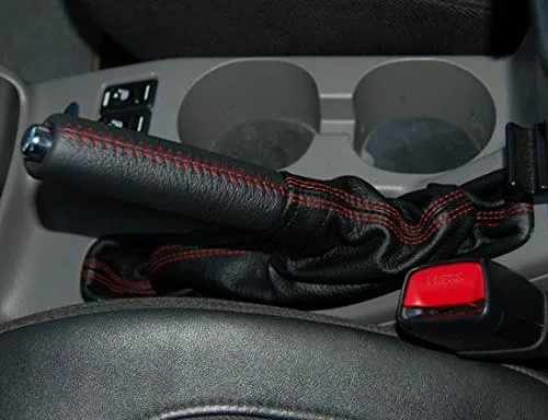 Vista 5 de RedlineGoods ebrake - Bota compatible con Subaru Impreza 2005-07. Hecho a medida, no universal. Piel negra italiana auténtica de alta calidad
