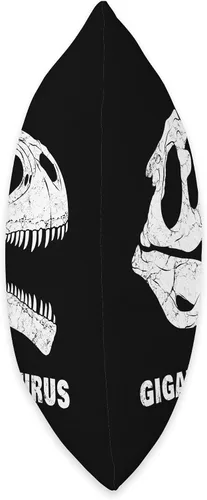 Vista 2 de Giganotosaurus Fossil Bones Paleontology Giganotosaurus - Almohada de dinosaurio cazador de fósiles de cráneo, 16 x 16 pulgadas, multicolor