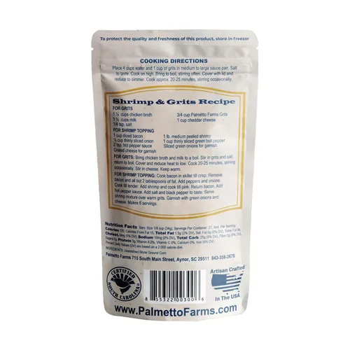 Vista 2 de Palmetto Farms Yellow Stone Ground Grits 2 libras, sin OMG, sólo maíz totalmente Natural, sin aditivos, natural, sin gluten, producidos
