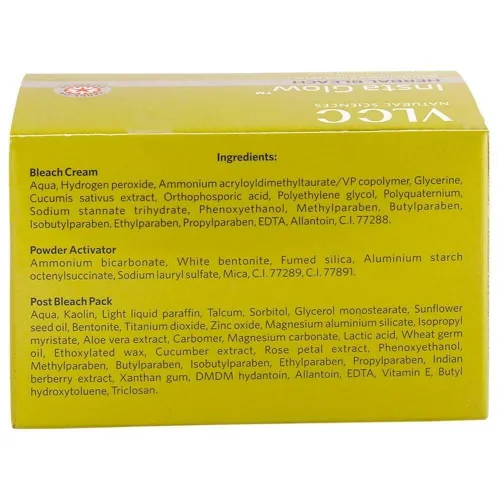 Vista 2 de Vlcc Insta Glow - Blanqueador de hierbas con pepino y pétalo de rosa para la equidad, 1.90 oz