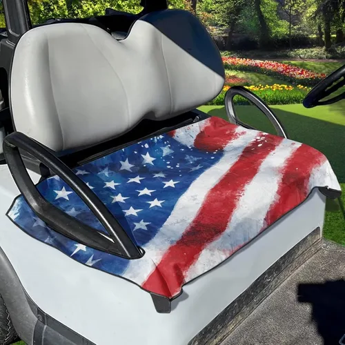 Vista 23 de Fundas de asiento de carrito de golf, lavables para carrito de golf, manta de toalla para carrito de golf, club, coche, fácil de instalar, funda