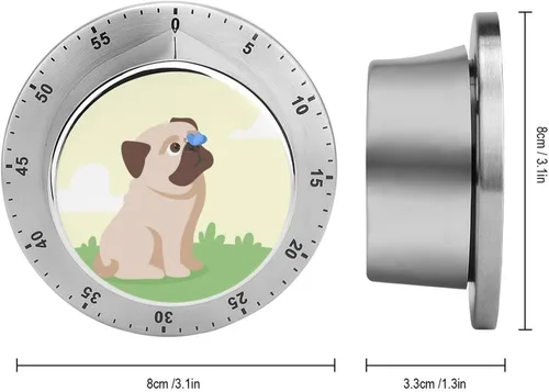 Vista 2 de Temporizador de cocina para perro, temporizador magnético, temporizador mecánico para hornear en el hogar