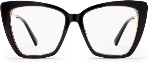 Vista 5 de DIFF Gafas Becky IV Designer Cat Eye Computer - Gafas de bloqueo de luz azul para mujer, color negro
