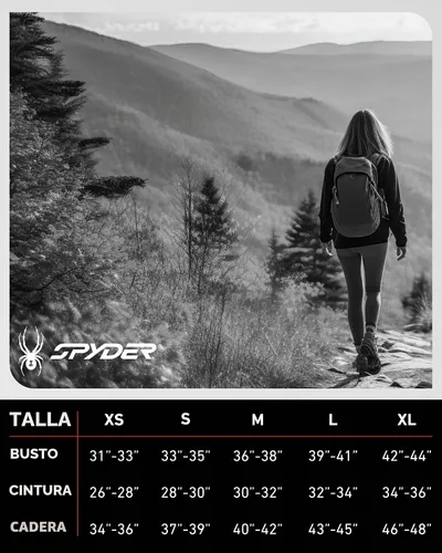 Vista 7 de Spyder Chaqueta cortavientos para mujer, impermeable, resistente al viento Negro