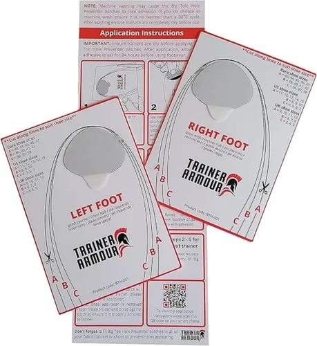 Vista 7 de Big Toe Hole Preventer, self-Adhesive Patches with a Clever applicator - Shoe Toe Hole Area Repair Patch