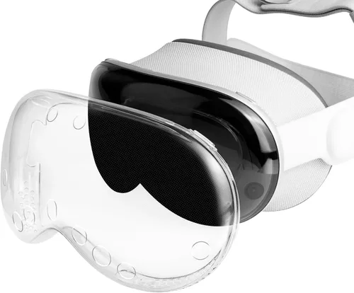 Vista 10 de SOULWIT Funda protectora de TPU para auriculares Apple Vision Pro VR, accesorio protector de pantalla duradero y delgado, sin afectar el seguimiento