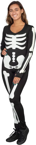 Vista 4 de Traje de cuerpo esqueleto dama traje Spandex