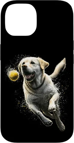 Vista 4 de Yellow Labrador Retriever Chasing a Ball Labrador Retriever Case for iPhone 17