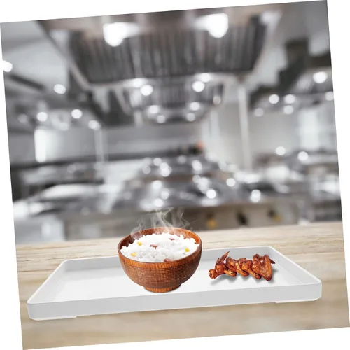 Vista 5 de GLEAVI Elegante plato de comida de melamina para servir bandejas y platos para aperitivos bandeja de pan