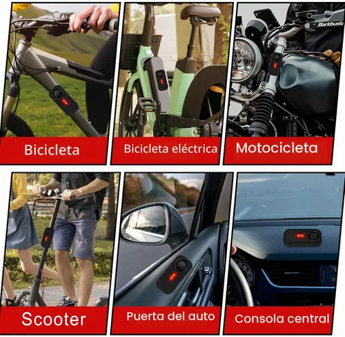 Vista 9 de Sistema de alarma para bicicleta USUPERINK antirrobo, alarma de bicicleta Negro