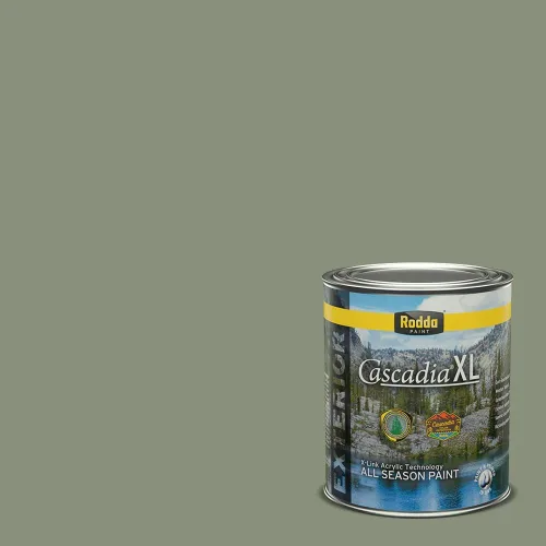 Vista 127 de Rodda Paint CASCADIA XL Pintura e imprimación satinada exterior en uno, cuarto de galón, Aquafir