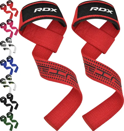 Vista 14 de RDX - Correas de elevación para levantamiento de pesas – Correa de muñeca de gimnasio resistente 100% algodón con acolchado de neopreno de 5 mm