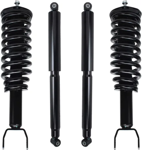Vista 77 de Detroit Axle - Kit de amortiguadores de 4 puntales para Ford Escape 14-19, 2 puntales delanteros con resorte helicoidal 2 amortiguadores traseros