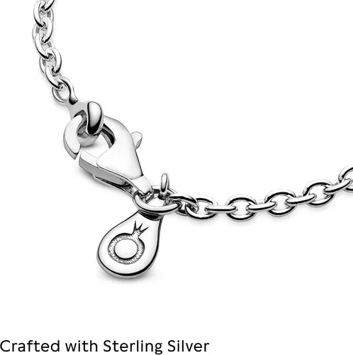 Vista 4 de Pandora Cable Chain Necklace- Classic Chain Necklace with Lobster Clasp - Great Gift for Women - Sterling Silver Adjustable Necklace, With Gift Box