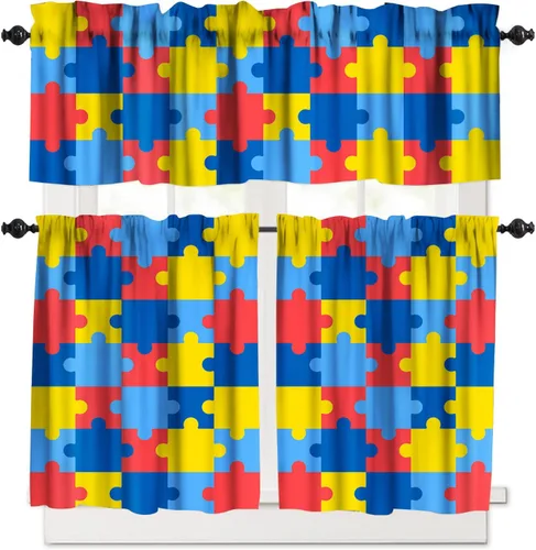 Vista 13 de Cenefas de cocina con estrellas de mar, cortinas de nivel para ventanas de cocina, cortinas de café con estrellas de mar, cortinas pequeñas