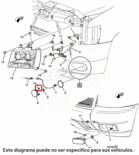 Vista 7 de Rexka 10 piezas de tuerca de retención de lámpara antiniebla 11570830 compatible con Cadillac Escalade, Chevy Avalanche, Camaro, Colorado, Silverado