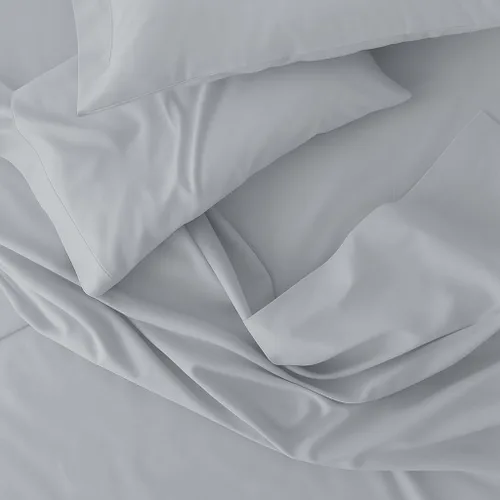 Vista 5 de Perú Pima – Juego de sábana de cama de 285 hilos – 100 % algodón peruano Pima – De percal Pizarra
