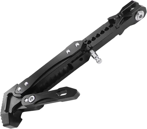 Vista 4 de Caballete universal para motocicleta con soporte lateral ajustable para pie, caballete de estacionamiento para motocicleta eléctrica, soporte