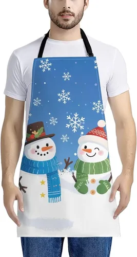 Vista 94 de Dreaweet Delantal de cocina unisex con cuello ajustable de Navidad