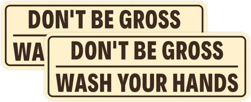 Vista 42 de Letrero de puerta o pared con texto en inglés "Don't Be Gross ("No seas gros") con texto en inglés "Don't Be G