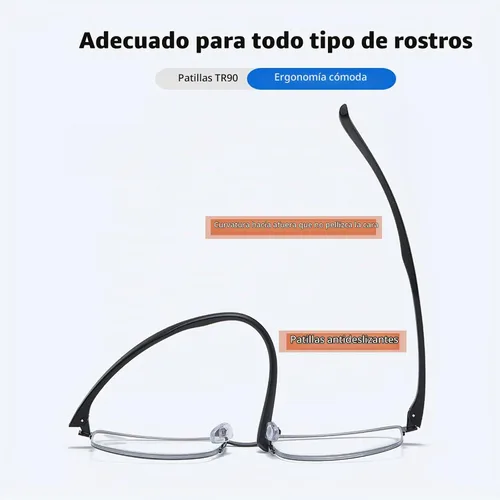 Vista 7 de Gafas de lectura fotocrómicas progresivas multifocales con transición de luz anti-azul Lectores multifocales Gafas de sol transparentes