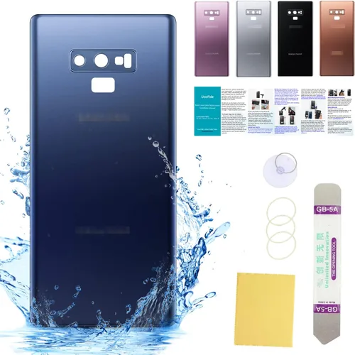 Vista 100 de Compatible con Samsung Galaxy Note 8 - Carcasa trasera de repuesto de cristal de 6.3 pulgadas, SM-N950, todos los portadores con manual de Negro