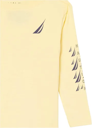 Vista 3 de Nautica Camiseta de manga larga con logotipo en el pecho para niño