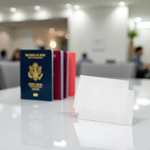 Vista 2 de Funda transparente para protección de pasaporte, accesorio de viaje, funda para pasaporte, organizador de funda duradera y accesorios de viaje