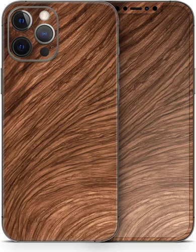Vista 4 de DesignSkinz Kit de calcomanías de cuerpo completo compatible con iPhone 15 Plus, madera natural de lujo V3