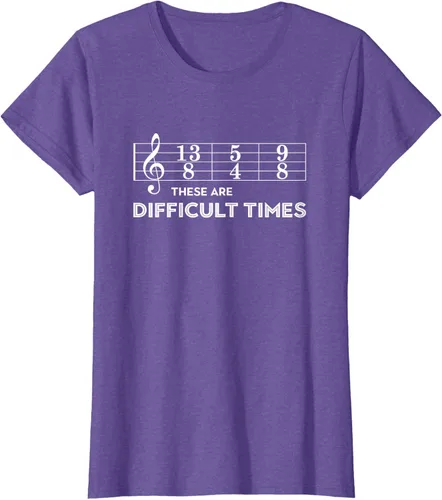 Vista 21 de Musician - Camiseta con texto en inglés "These are Difficult Times", talla S