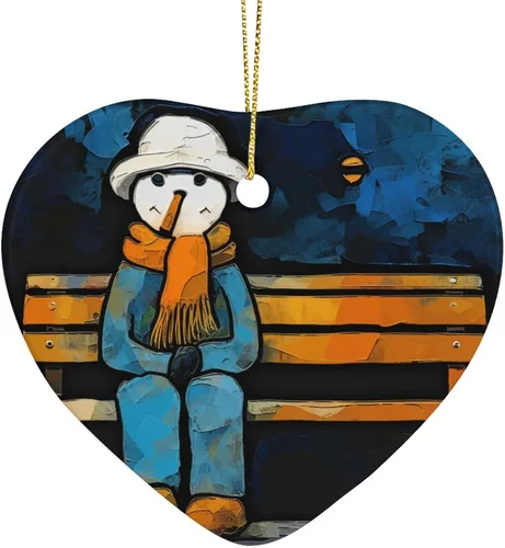 Vista 9 de Animales de granja, vaca, adorno de cerámica de Navidad, divertido adorno de árbol de Navidad, decoración de árbol de Navidad, hogar, oficina, árbol