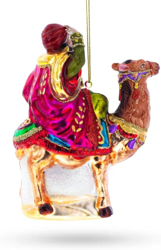 Vista 2 de Wiseman Riding a Camel - Adorno navideño de cristal