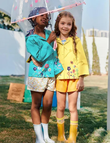 Vista 19 de Arshiner Chamarra impermeable con capucha para niña, para bebé y niño
