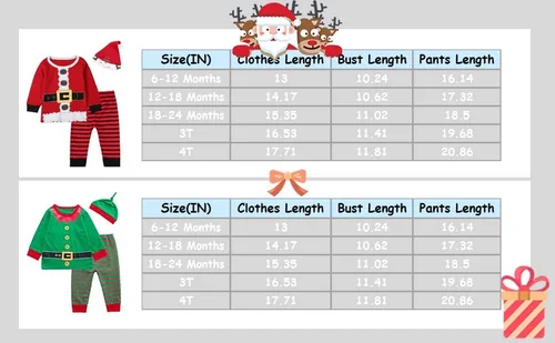 Vista 7 de LENSOUS Conjunto de ropa y pantalones de Navidad para bebés y niñas