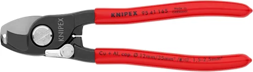 Vista 6 de KNIPEX Tijeras para Cable, 16,5 cm de L, 1/0 AWG, Rojo