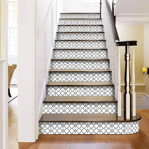 Vista 5 de Mi Alma calcomanías para azulejos en blanco y negro para despegar y pegar calcomanías de azulejos, 24 unidades, para azulejos de baño y cocina