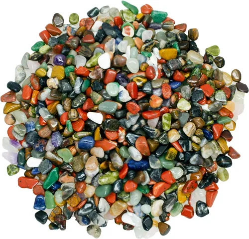 Vista 2 de Mezcla de piedras pulidas variadas raras de África de 0.10 a 0.25 pulgadas aproximadamente. Rocas pulidas para artes y manualidades, reiki, wicca