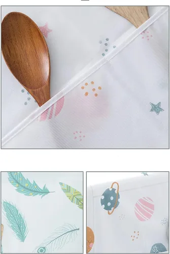 Vista 8 de Cubierta a prueba de polvo para nevera, lavadora, material PEVA, impermeable, con bolsillos de almacenamiento, bolsas para nevera, cubiertas Flores 1