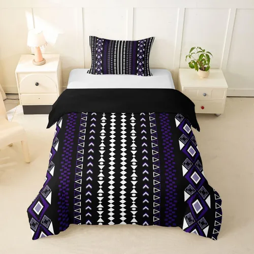 Vista 34 de Erosebridal Bohemian Duvet Cover Twin Country Southwestern Comforter Cover for Kids Teens Boho Aztec Arrows Diamond Bedding Set Black Gray Geometric