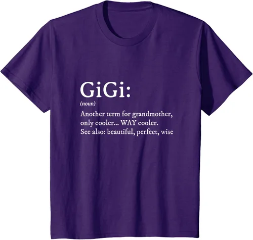 Vista 28 de Gigi Definition - Camiseta de regalo para abuela, cumpleaños y abuela, Negro