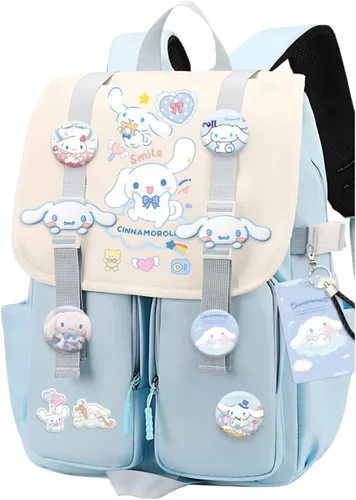 Vista 23 de Mochila Vivixilan Kawaii, Resistente al Agua y Transpirable con Múltiples Bolsillos, Adecuada para Viajes y como Regalo de Cumpleaños, Morado-04