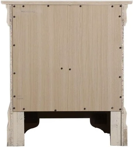 Vista 5 de Glory Furniture Louis Phillipe - Mesita de noche con 2 cajones, color beige