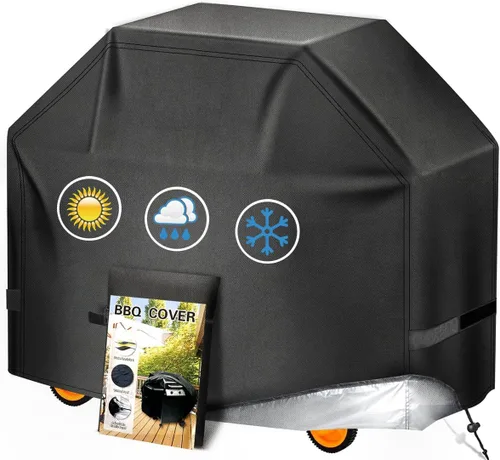Vista 26 de Aoretic Funda para parrilla de 32 pulgadas, cubierta de parrilla de gas para parrilla al aire libre, cubierta de parrilla impermeable, anti-UV