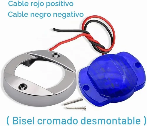Vista 5 de ALFU 5 unids azul DC 12 V 3 pulgadas redondo barco marino luces interiores montaje popa LED luces de ancla de popa LED luces de pesca nocturna IP67