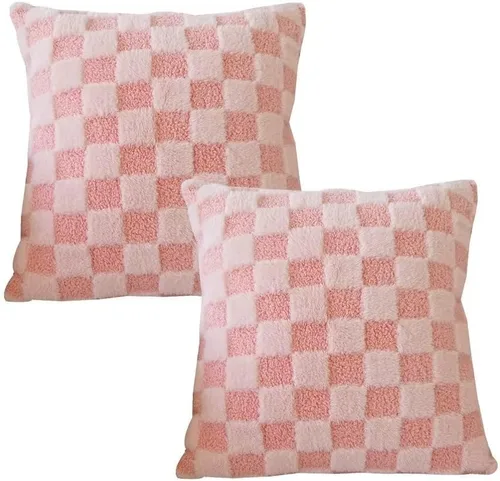 Vista 10 de Juego de 2 fundas de almohada decorativas de piel sintética suave de 12 x 20 pulgadas, fundas de cojín rectangulares para sofá, sala de estar