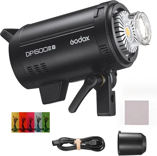 Vista 3 de Godox DP400III-V Actualizado Luz de Flash de Estudio 400Ws Potencia GN87 5600±200K Iluminación Estroboscópica Sistema Inalámbrico X de 2.4G Montaje