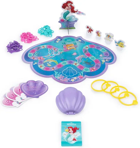 Vista 8 de Spin Master Games, Disney Princess, Juego Encantador de Aventura Marina de la Sirenita, Juguetes de Disney Princess para Niños, para 2-4 Jugadores