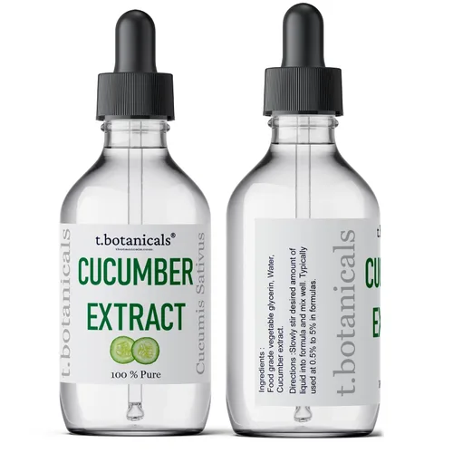Vista 9 de t.botanicals Extracto de pepino puro, glicerito líquido, suero sin alcohol para mascarilla de lavado facial, formulaciones cosméticas corporales